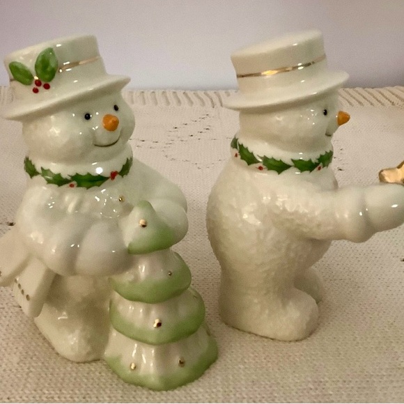 NEW Lenox Happy Holly Days Decorate The Tree Salt & Pepper Set - Picture 5 of 10